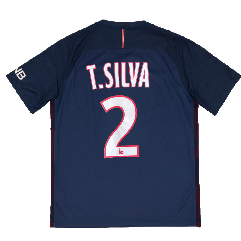 Authentic T.Silva #2 PSG 2016-17 Home Football