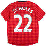 Authentic Scholes #22 Manchester United 2012/13 Home Football