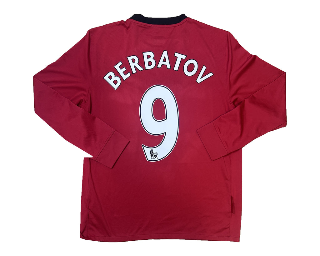 Berbatov Manchester United 2009-10 home long sleeve back