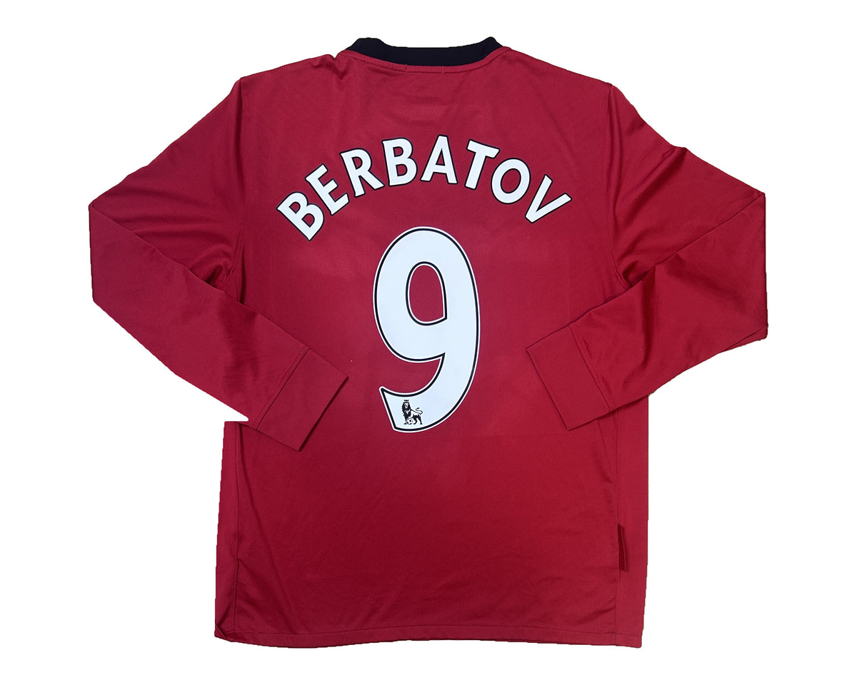 Berbatov Manchester United 2009-10 home long sleeve back