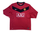 Berbatov Manchester United 2009-10 home long sleeve front