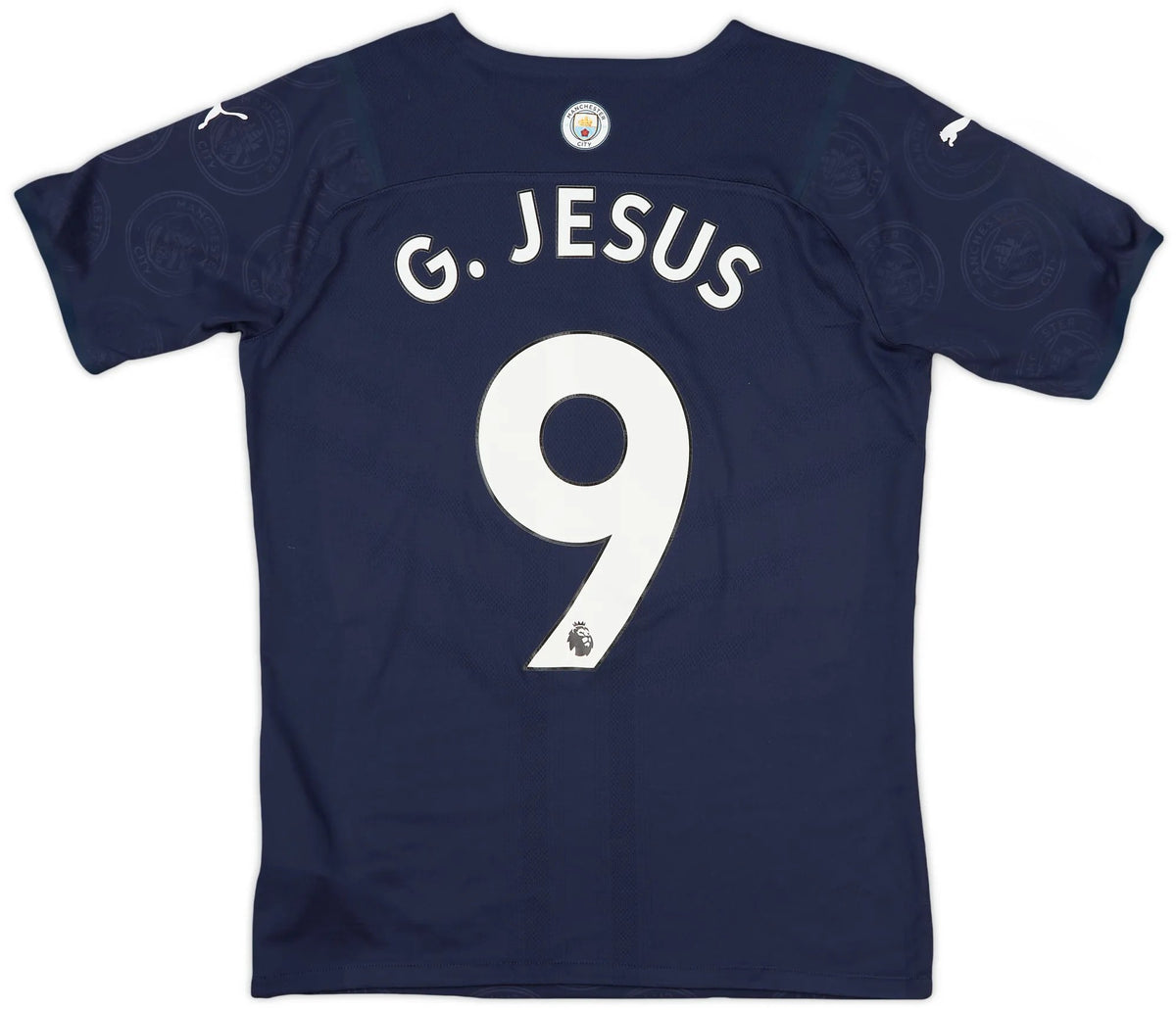 Authentic G. Jesus #9 Manchester City 2021-22 Third Football